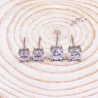 2016 Korean Unisex 925 Silver Sterling Silver Jewelry Earrings Sample Stud Earrings 1Pair