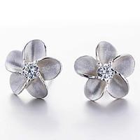 2016 Korean Unisex 925 Silver Sterling Silver Jewelry Earrings Alice Flower Stud Earrings 1Pair