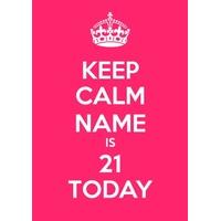 21st Pink Birthday Card