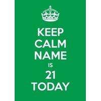 21st green twenty first birthday card