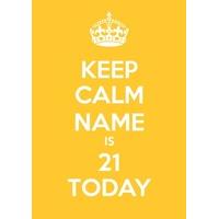 21st Yellow | Twenty First Birthday Card
