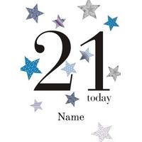 21st star blue | twentieth age card