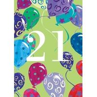 21 balloons | twenty first age cards