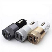 2.1A 1.0A Aluminum 2 USB Ports Universal USB Car Charger For Phone 5 6 6 Plus For ipad 2 3 4 5 For