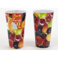 21oz 2 Piece Fruit Design Plastic Tumbler Set