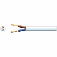 2182Y 2 CORE ROUND PVC, 300/300V, HO3VV-F2, 6A Round profile mains electric cable. Flexible PVC sheath for use in light electrical applications. BSI a