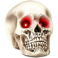 22cm Skull With Light Up Eyes Halloween Decoration