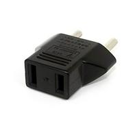 220V 240V US USA to EU Euro Europe Power Jack Wall Plug Converter Travel Adapter Black