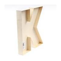 22 cm Wooden Fillable Letter K