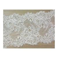 22cm Beaded Guipure Couture Bridal Lace Trimming Ivory