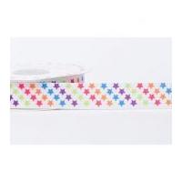 22mm reel chic stars print grosgrain ribbon multicoloured