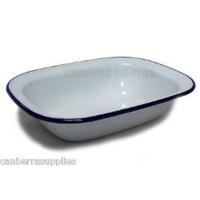 22cm oblong enamel pie dish