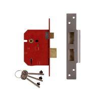 2234E 5 Lever BS Mortice Sashlock Plated Brass Finish 79.5mm 3in Box