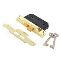 2242 2 Lever Mortice Rebated Sashlock Electro Brass 65.5mm 2.5in Visi