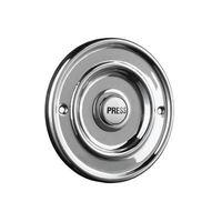 2207/P1BC Round Wired Bell Push Flush Fit Chrome