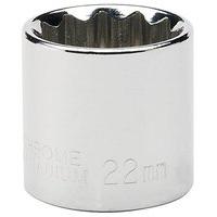 22mm 12point Socket 3/8dr Pckd