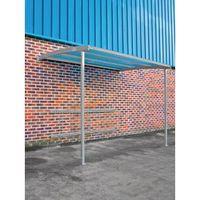 2270 x 3000 x 1900 WALL MOUNTEED CYCLE SHELTERS FOR 8 BIKES - INITIAL - LIGHT GREY
