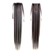 2255cm 100g long straight tail synthetic ribbon ponytails 4613 mixed c ...