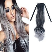 22 inch Black Mix Granny Grey Body Wave Tape in Synthetic Hair Extension