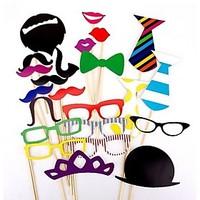 22 PCS Card Paper Photo Booth Props Party Fun Favor