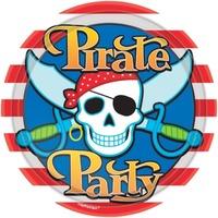 228cm pack of 8 pirate party paper plates