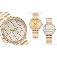 22K Gold-Plated Lara Swarovski Elements Watches - Gold or Silver