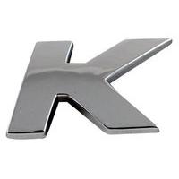 23 x 27mm chrome letter k car emblem