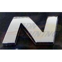 23 x 27mm chrome letter n car emblem