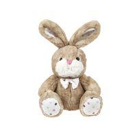 23cm Two Tone Soft Cuddly Bunny Toy With Spotty Trim