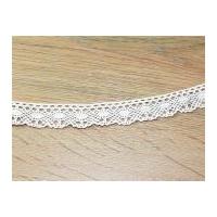 23mm Cotton Crochet Lace Trimming White