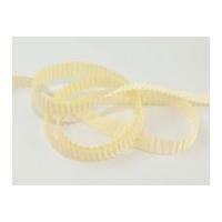 23mm Pleated Satin Ribbon Cream