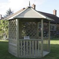 2.3m x 2m Cambridge Pressure Treated Wooden Gazebo