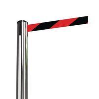 2.3 METRE WEBBING POST CHROME WITH BLACK/RED BELT