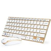 2.4GHz Mini Slim Aluminum Wireless Keyboard And Optical Mouse With USB Nano Receiver For Windows 7/8 Vista XP PC