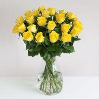 24 fairtrade yellow roses flowers