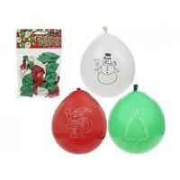 24 pack of 10 christmas fun day party balloons with 2 assorted printed ...