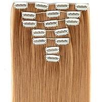 24 Inch 7pcs/set Long Synthetic Straight Clip In Hair Extensions with 16 Clips - 16 Colors Available