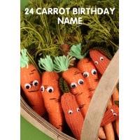 24 Carrot Birthday Personalised Birthday Card
