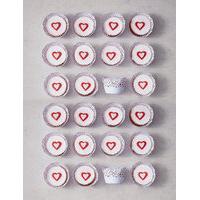 24 Serene Heart Cupcakes