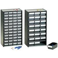 24 drawer 59h x 92w x 175d polypropylene esd small parts cabinet