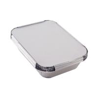 24.5x 24.5x 4.5cm Pack Of 5 Foil Containers With Lids