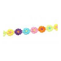 24mm Floral Guipure Lace Trimming Multicoloured