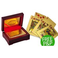 24 Karat Gold Plated Playing Cards Set with Certification - FREE DELIVERY