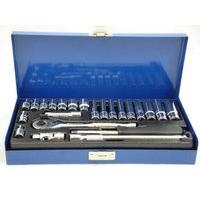 24pc 1/4 Inch Drive Chrome Vanadium Polished Socket Set Ss300