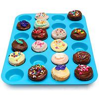 24 cavity silicone muffin cupcake cookie chocolate mold pan baking tra ...