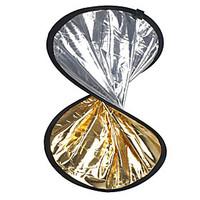 24\" 2 in1 silver golden disc collapsible Reflector 60cm