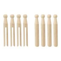 24 Pack Of Beautiful Beech Wood Dolly Pegs