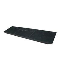 24 inch x 24 inch slabbed black granite hearth