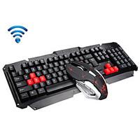 24ghz wireless multimedia ergonomic usb gaming keyboard metal 6 button ...