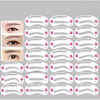 24 pcs pro reusable eyebrow stencil set eye brow diy drawing guide sty ...